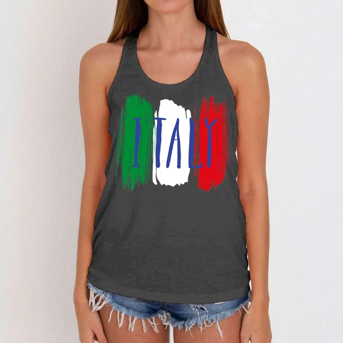 Italy Women's Knotted Racerback Tank