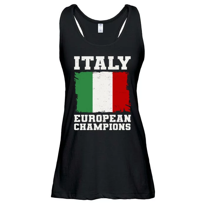 Italy Europeon Champions Distressed Flag Ladies Essential Flowy Tank