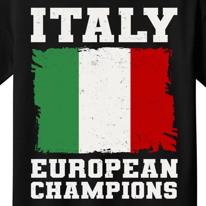 Italy Europeon Champions Distressed Flag Kids T-Shirt