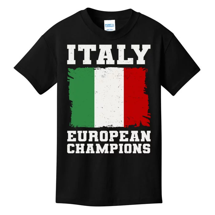 Italy Europeon Champions Distressed Flag Kids T-Shirt