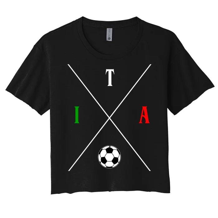 Italy ITA Soccer Women's Crop Top Tee