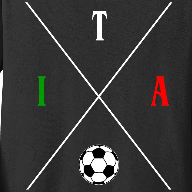 Italy ITA Soccer Kids Long Sleeve Shirt