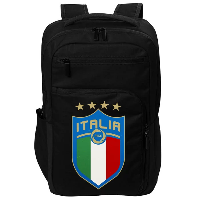 Italy Italia Football Soccer Shield Logo Impact Tech Backpack