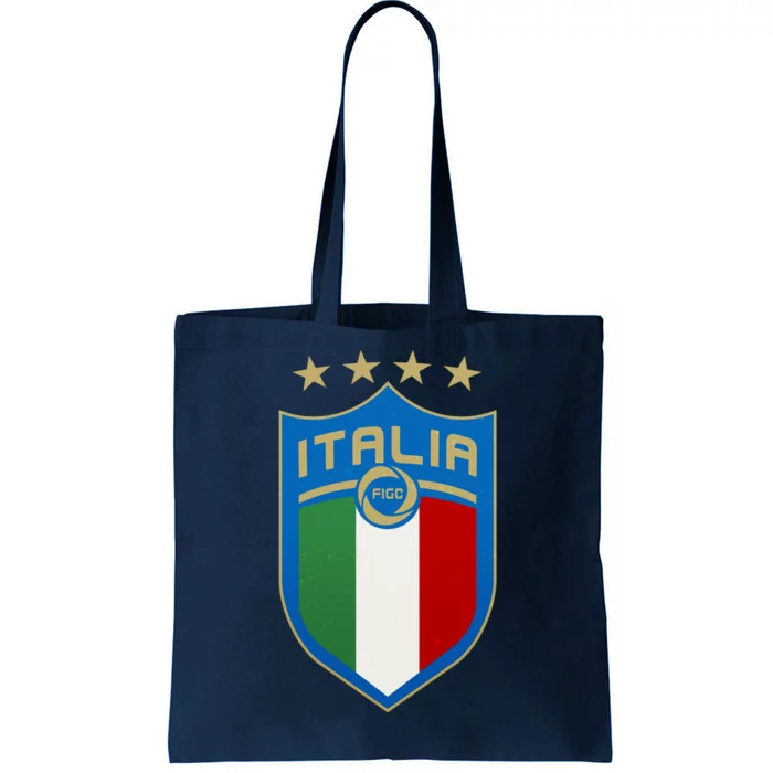 Italy Italia Football Soccer Shield Logo Tote Bag