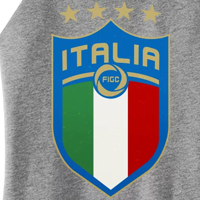 Italy Italia Football Soccer Shield Logo Women’s Perfect Tri Rocker Tank