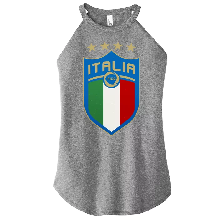 Italy Italia Football Soccer Shield Logo Women’s Perfect Tri Rocker Tank