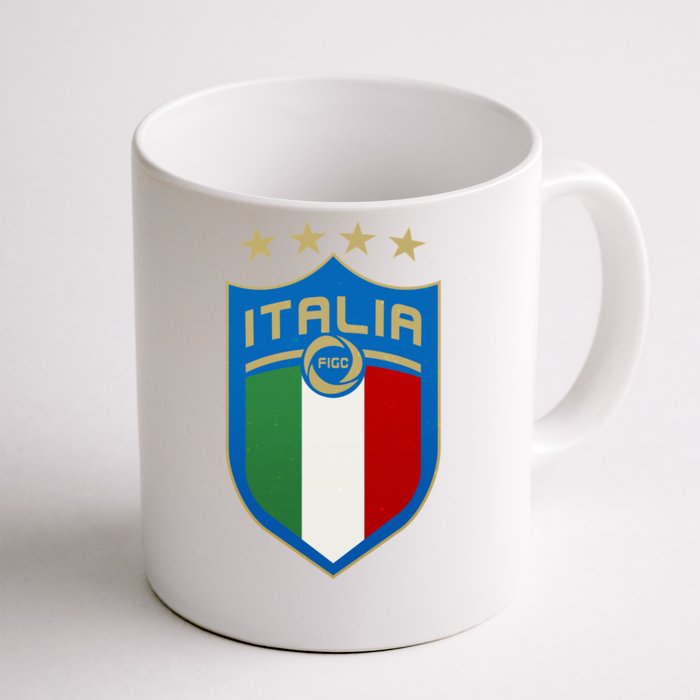 Italy Italia Football Soccer Shield Logo Front & Back Coffee Mug