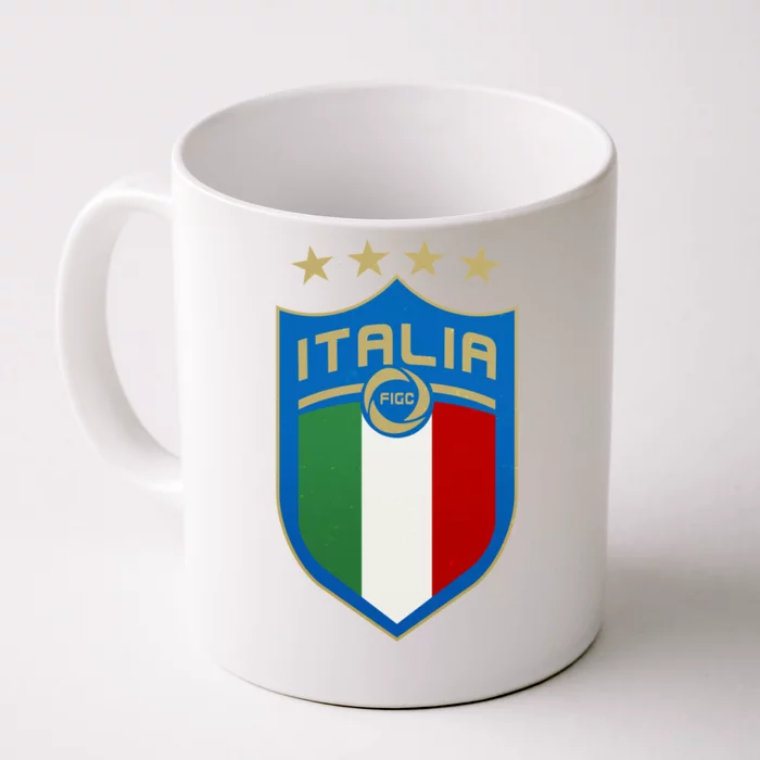 Italy Italia Football Soccer Shield Logo Front & Back Coffee Mug