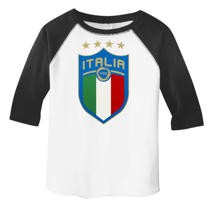 Italy Italia Football Soccer Shield Logo Toddler Fine Jersey T-Shirt