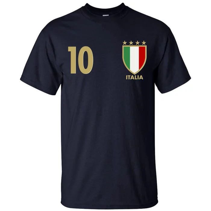 Italy Italia No 10 Futbol Soccer Jersey Tall T-Shirt