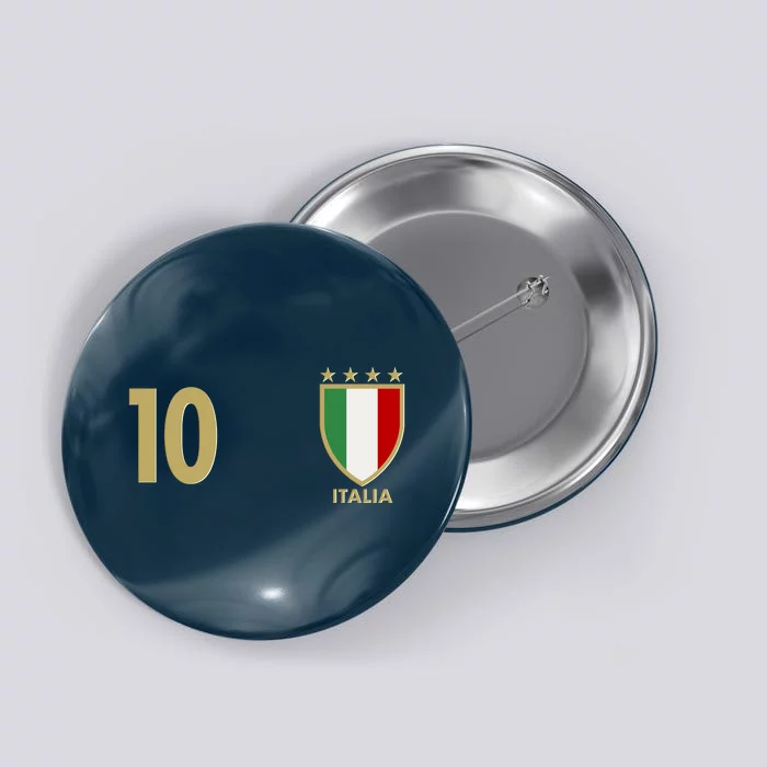 Italy Italia No 10 Futbol Soccer Jersey Button