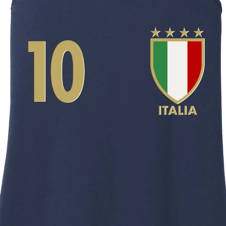 Italy Italia No 10 Futbol Soccer Jersey Ladies Essential Tank