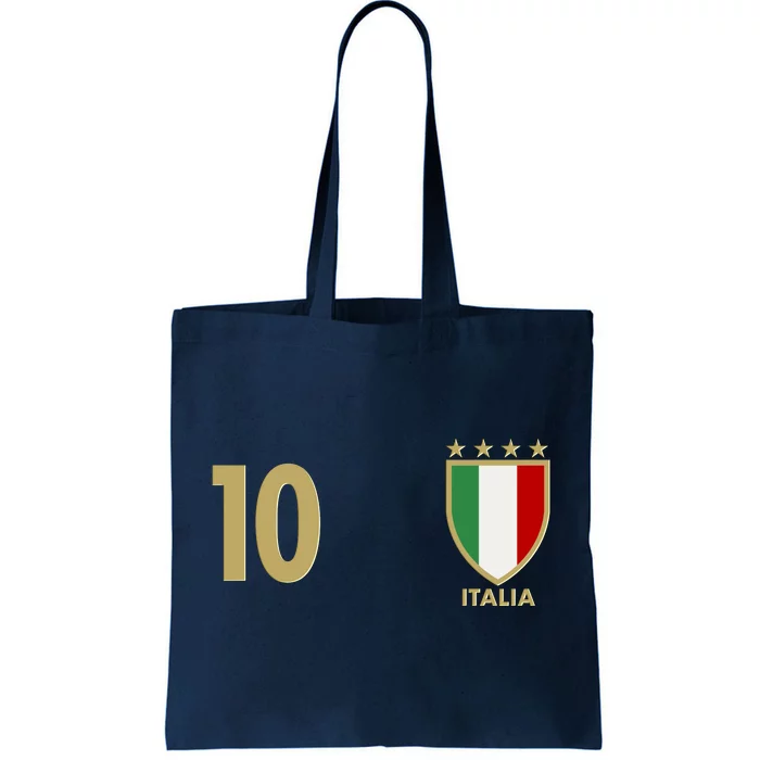 Italy Italia No 10 Futbol Soccer Jersey Tote Bag