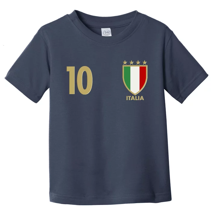 Italy Italia No 10 Futbol Soccer Jersey Toddler T-Shirt