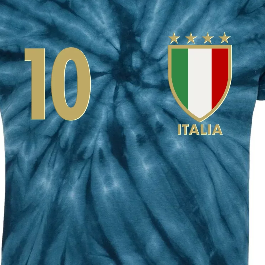 Italy Italia No 10 Futbol Soccer Jersey Kids Tie-Dye T-Shirt