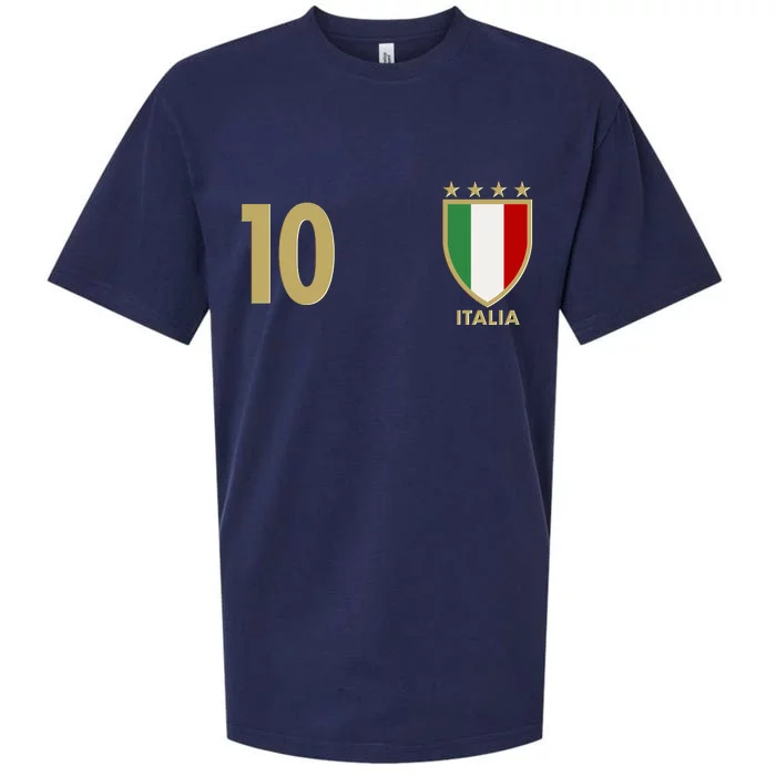 Italy Italia No 10 Futbol Soccer Jersey Sueded Cloud Jersey T-Shirt