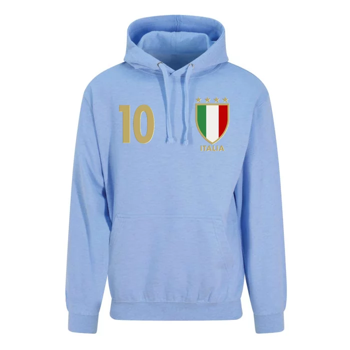 Italy Italia No 10 Futbol Soccer Jersey Unisex Surf Hoodie