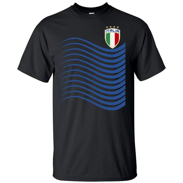 Italy Italia Soccer Futbol Jersey Wave Tall T-Shirt