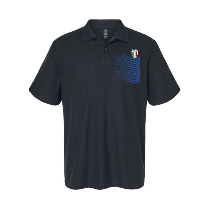 Italy Italia Soccer Futbol Jersey Wave Softstyle Adult Sport Polo