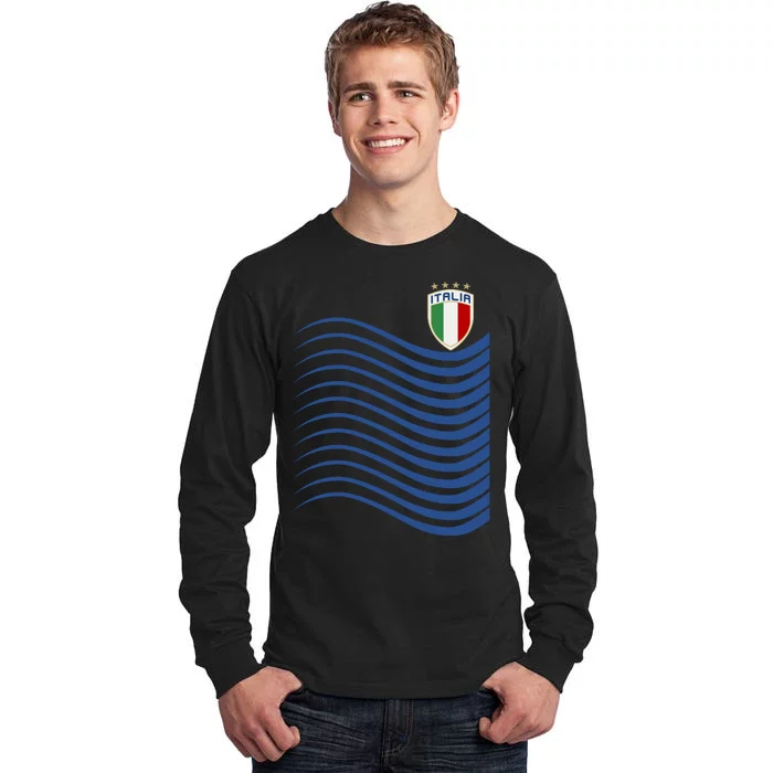 Italy Italia Soccer Futbol Jersey Wave Tall Long Sleeve T-Shirt