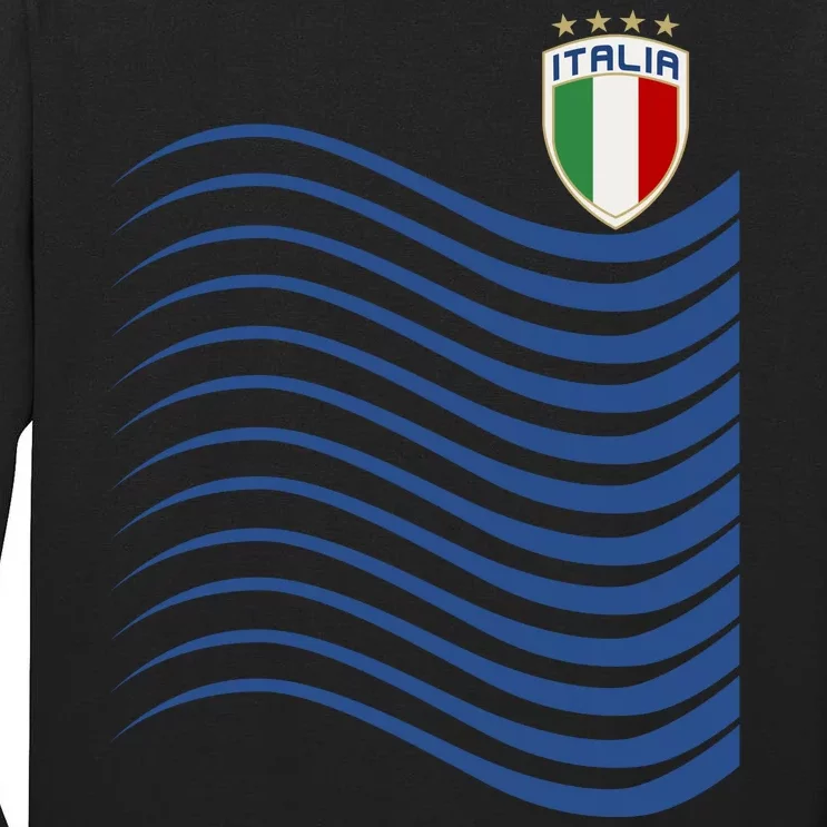 Italy Italia Soccer Futbol Jersey Wave Tall Long Sleeve T-Shirt