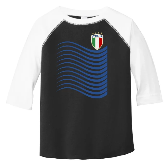 Italy Italia Soccer Futbol Jersey Wave Toddler Fine Jersey T-Shirt