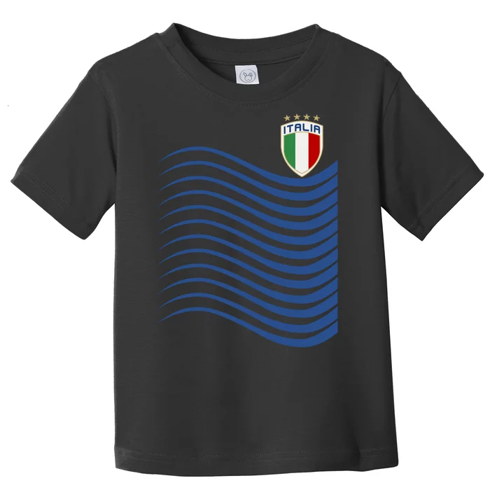 Italy Italia Soccer Futbol Jersey Wave Toddler T-Shirt