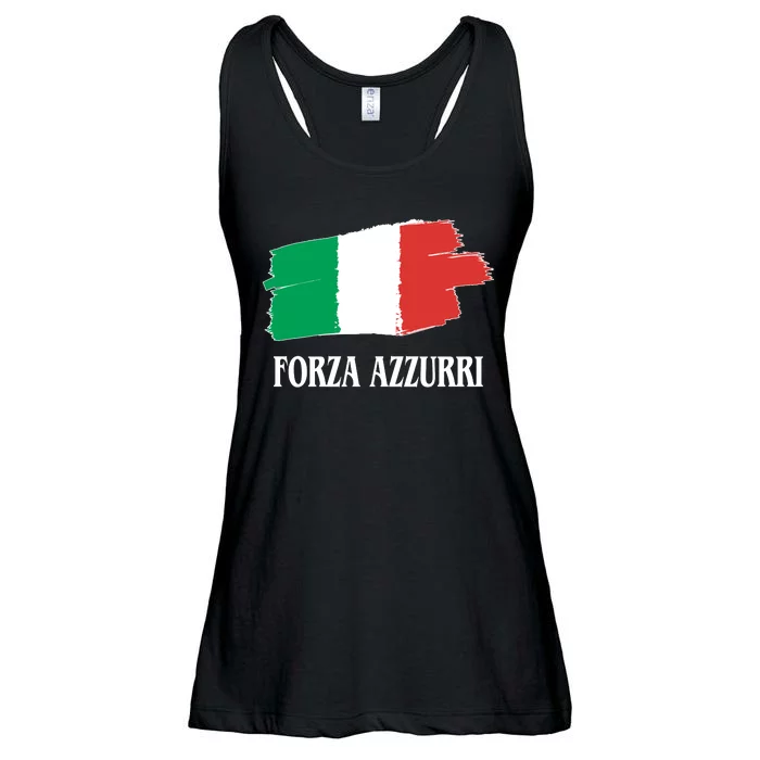 Italy Soccer Azzurro Forza Italia Team Flag Ladies Essential Flowy Tank