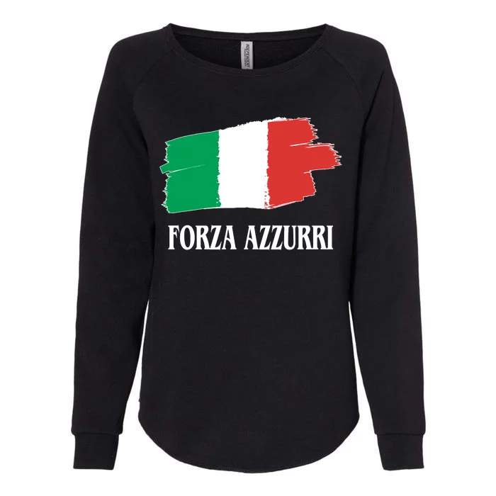 Italy Soccer Azzurro Forza Italia Team Flag Womens California Wash Sweatshirt