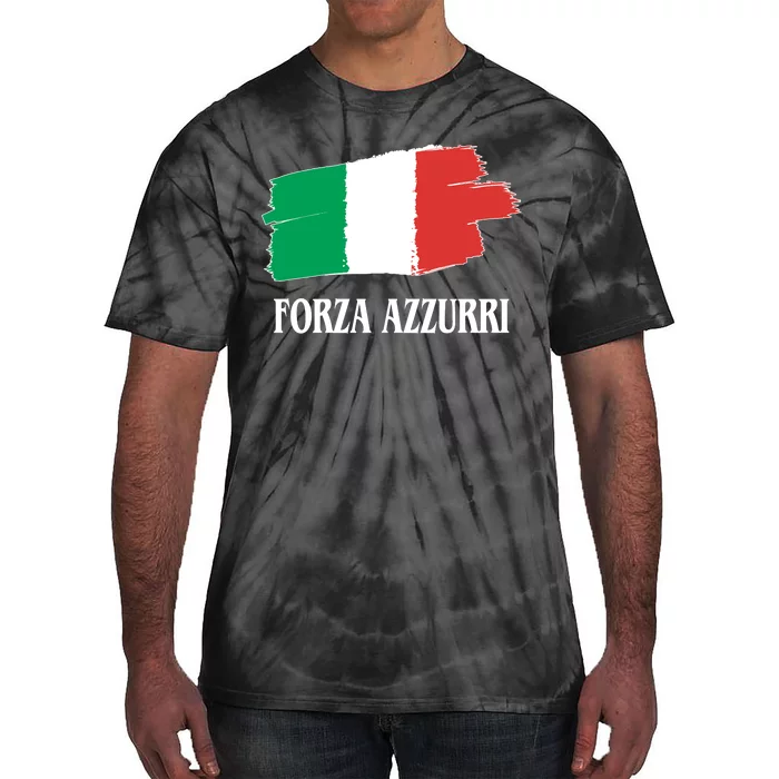 Italy Soccer Azzurro Forza Italia Team Flag Tie-Dye T-Shirt