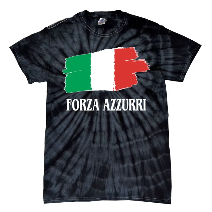 Italy Soccer Azzurro Forza Italia Team Flag Tie-Dye T-Shirt