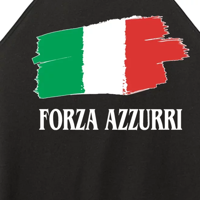 Italy Soccer Azzurro Forza Italia Team Flag Women’s Perfect Tri Rocker Tank