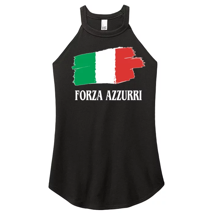 Italy Soccer Azzurro Forza Italia Team Flag Women’s Perfect Tri Rocker Tank