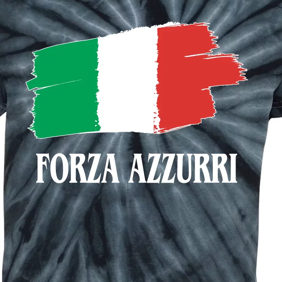 Italy Soccer Azzurro Forza Italia Team Flag Kids Tie-Dye T-Shirt