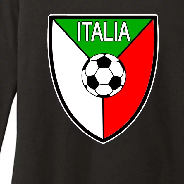 Italy Soccer Flag Emblem Italia Womens CVC Long Sleeve Shirt