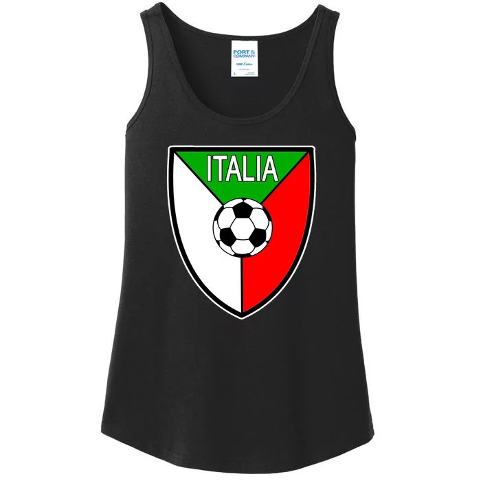 Italy Soccer Flag Emblem Italia Ladies Essential Tank