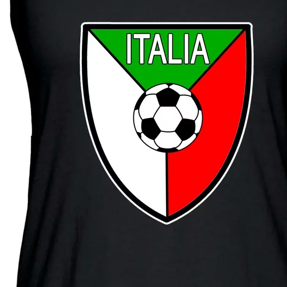 Italy Soccer Flag Emblem Italia Ladies Essential Flowy Tank