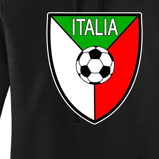 Italy Soccer Flag Emblem Italia Women's Pullover Hoodie