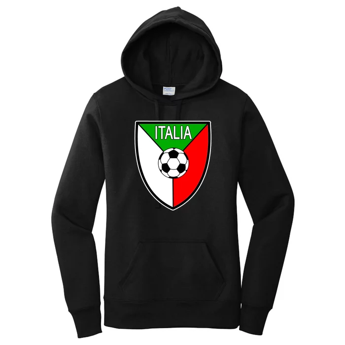 Italy Soccer Flag Emblem Italia Women's Pullover Hoodie