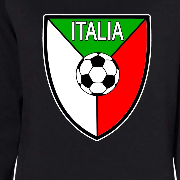 Italy Soccer Flag Emblem Italia Womens California Wash Sweatshirt