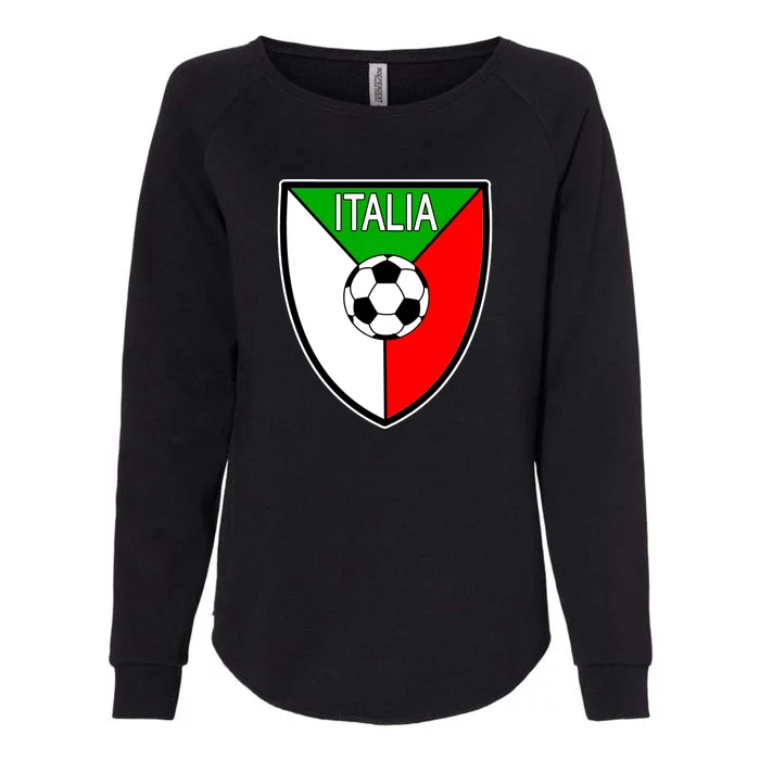 Italy Soccer Flag Emblem Italia Womens California Wash Sweatshirt