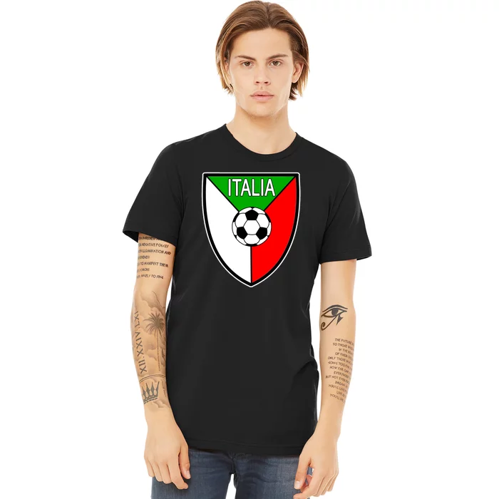 Italy Soccer Flag Emblem Italia Premium T-Shirt