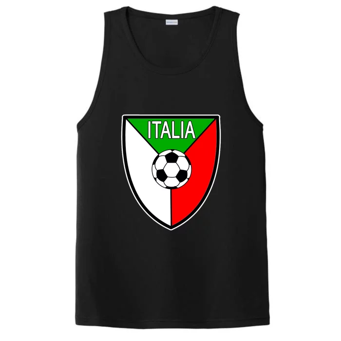 Italy Soccer Flag Emblem Italia Performance Tank