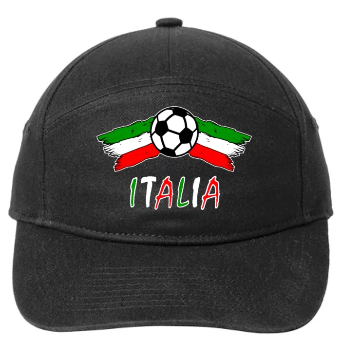 Italy Soccer Flag Italia Champs 7-Panel Snapback Hat