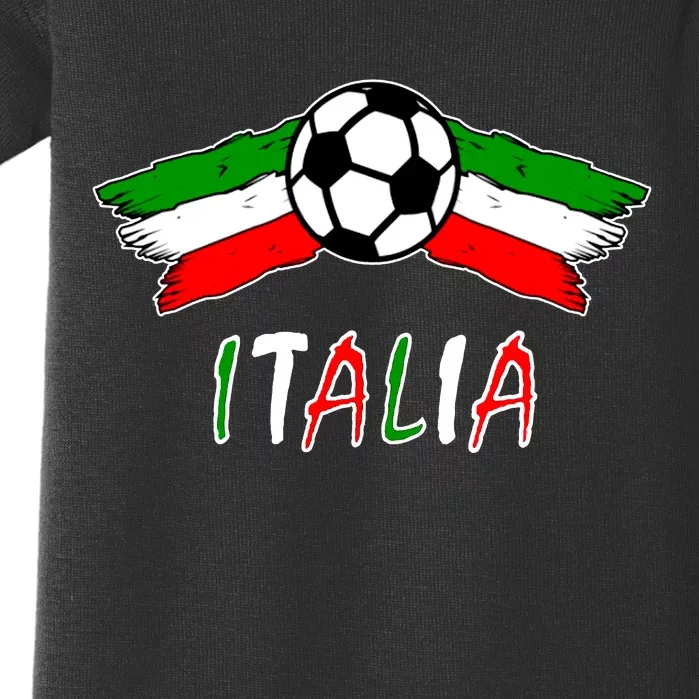 Italy Soccer Flag Italia Champs Baby Bodysuit