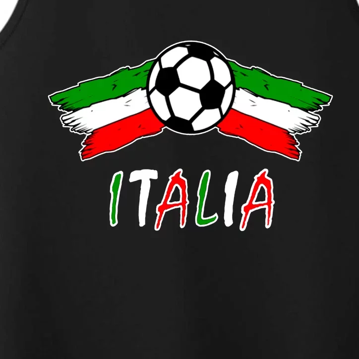 Italy Soccer Flag Italia Champs Performance Tank