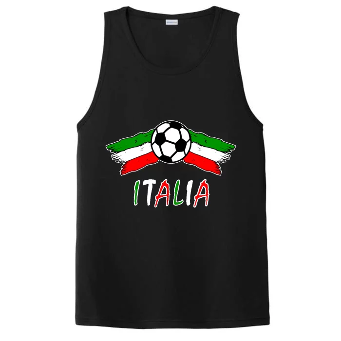 Italy Soccer Flag Italia Champs Performance Tank