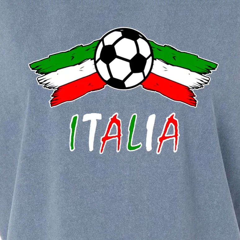 Italy Soccer Flag Italia Champs Garment-Dyed Women's Muscle Tee