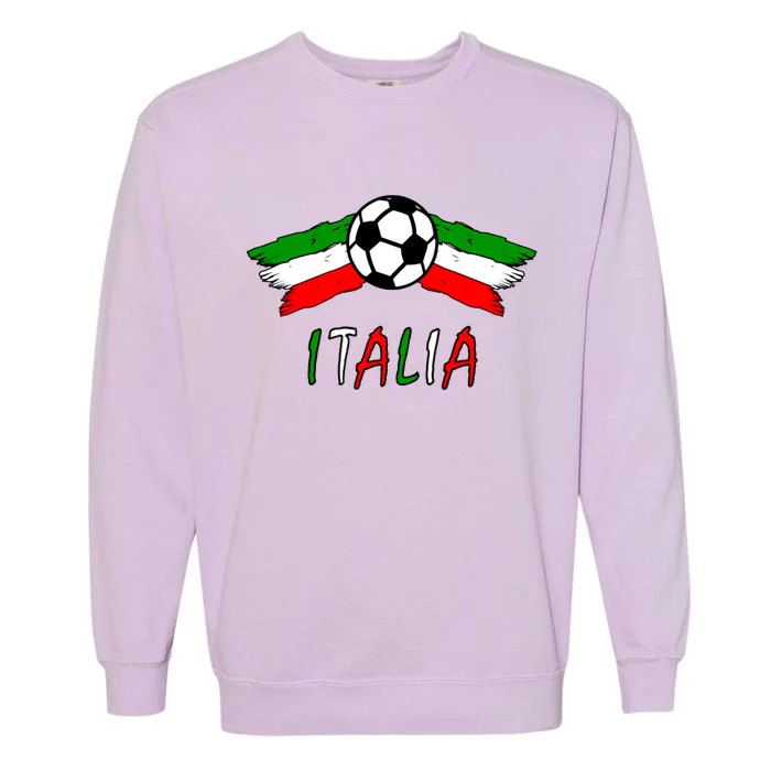 Italy Soccer Flag Italia Champs Garment-Dyed Sweatshirt