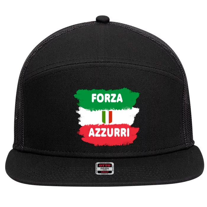 Italy Soccer Football Azzurri Forza Italia 7 Panel Mesh Trucker Snapback Hat